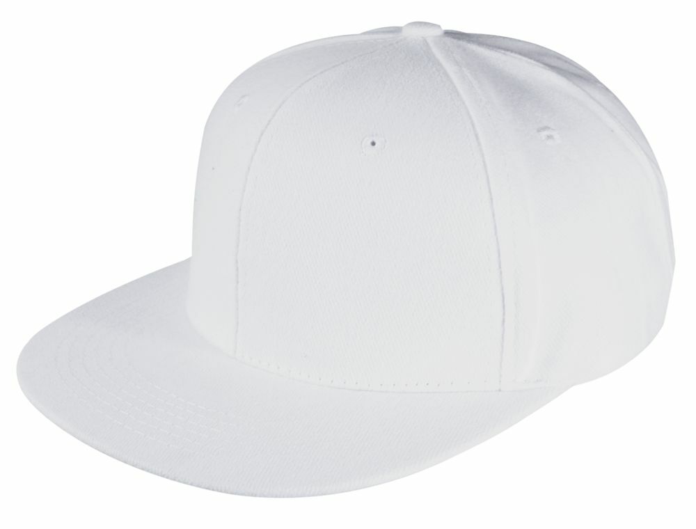 Бейсболка Snapback с прямым козырьком, белая