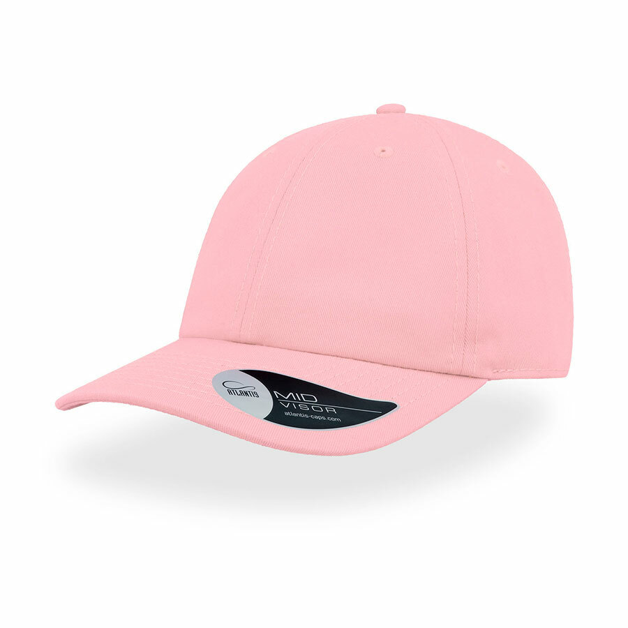 Бейсболка &quot;DAD HAT&quot;, розовый, 6 клиньев, 100% хлопок, 280грм2, металлическая застежка