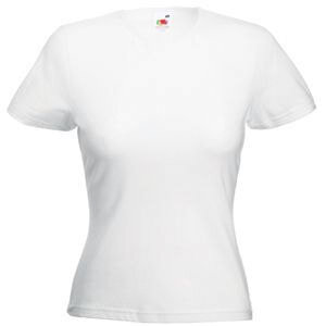 Футболка &quot;Lady-Fit Crew Neck T&quot;, белый_M, 95% х/б, 5% эластан, 200 г/м2