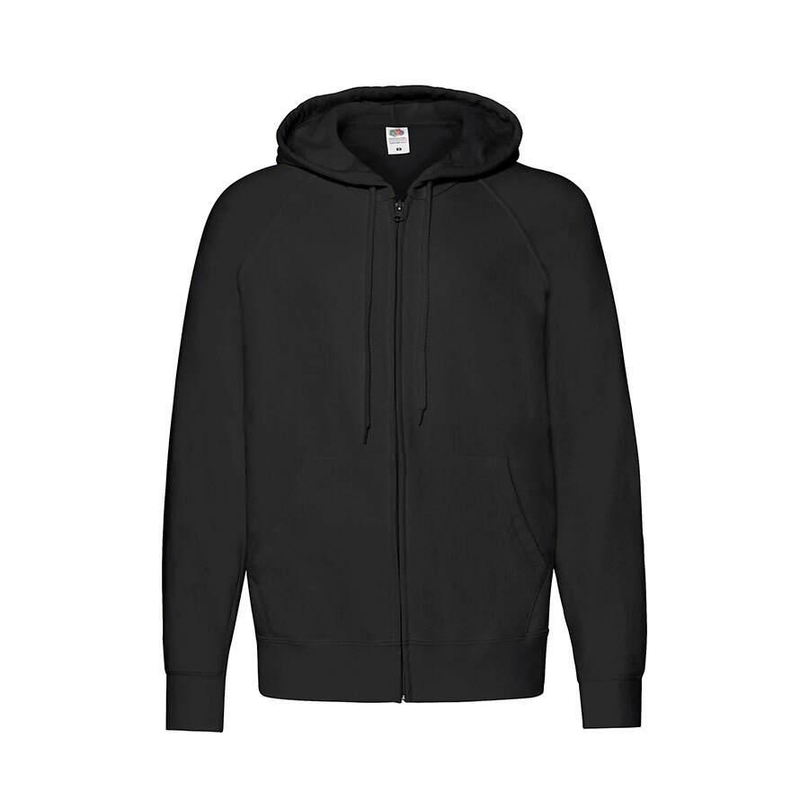 Толстовка без начеса &quot;Lightweight Hooded Sweat&quot;,  черный, 2XL, 80% х/б 20% полиэстер, 240 г/м2