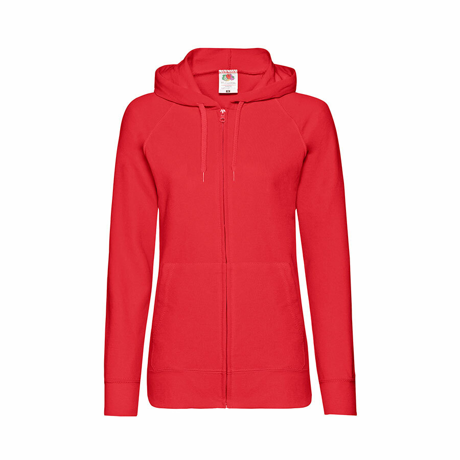 Толстовка без начеса &quot;Ladies Lightweight Hooded Sweat&quot;, красный, S, 80% х/б 20% полиэстер, 240 г/м2