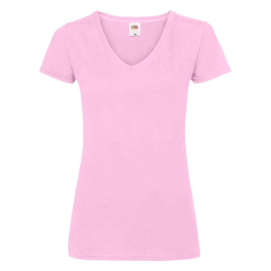 Футболка &quot;Lady-Fit V-Neck T&quot;, светло-розовый_L, 95% х/б, 5% эластан, 210 г/м2