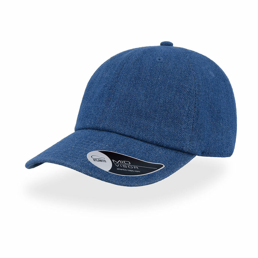 Бейсболка &quot;DAD HAT&quot;, светлый джинс, 6 клиньев, 100% хлопок, 280грм2, металлическая застежка