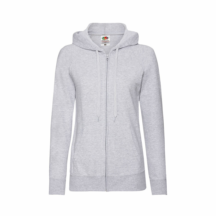 Толстовка без начеса &quot;Ladies Lightweight Hooded Sweat&quot;, серый, M, 80% х/б 20% полиэстер, 240 г/м2