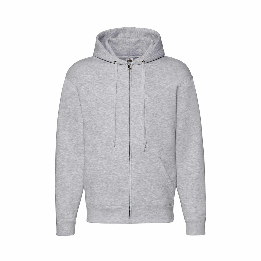 Толстовка &quot;PREMIUM HOODED SWEAT JACKET&quot;, серо-лиловый_2XL, 70% х/б, 30% п/э, 260 г/м2