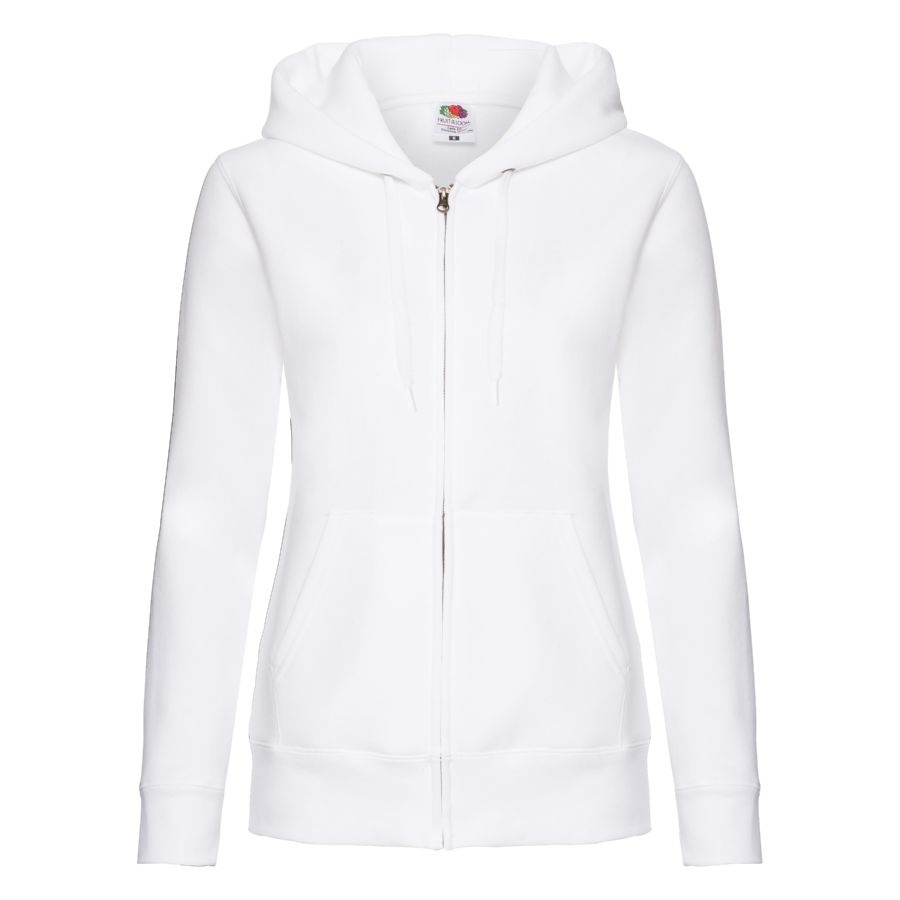 Толстовка &quot;Lady-Fit Hooded Sweat Jacket&quot;, белый_XS, 75% х/б, 25% п/э, 280 г/м2