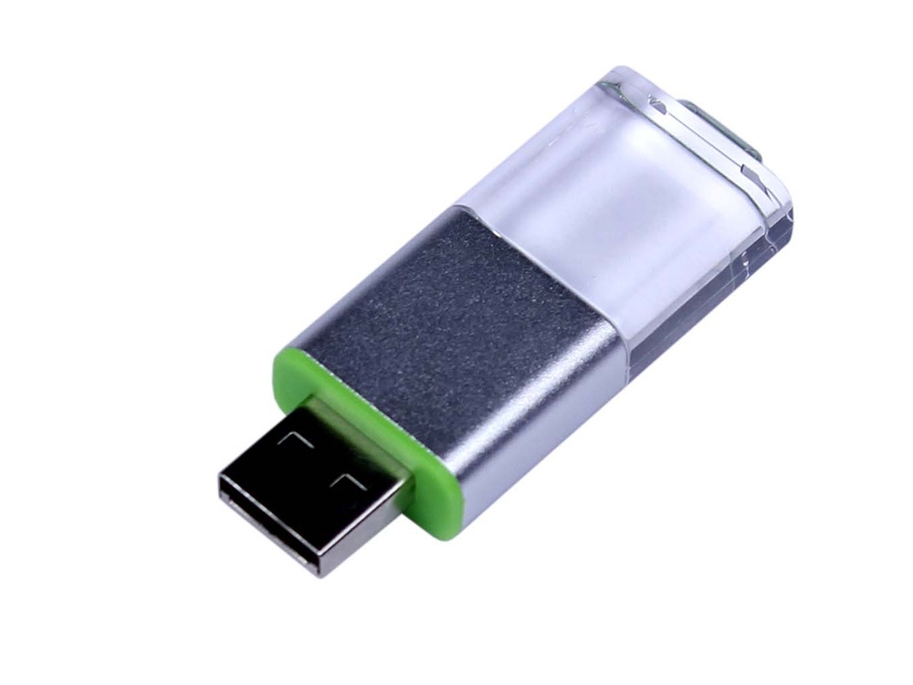 USB 2.0- флешка промо на 32 Гб прямоугольной формы, выдвижной механизм