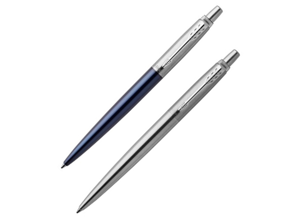 Набор из 2х ручек в подарочной коробке: Parker Jotter Essential, Royal Blue CT и Parker Jotter Essential, St. Steel СT