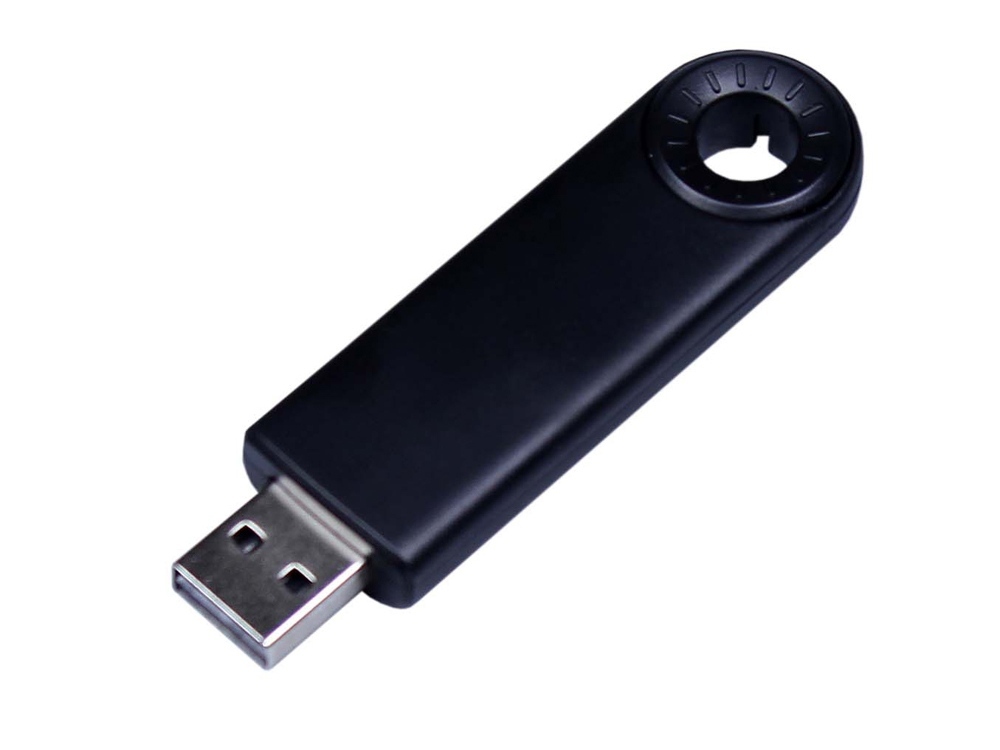 USB 2.0- флешка промо на 4 Гб прямоугольной формы, выдвижной механизм