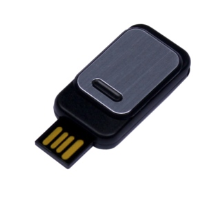 USB 2.0- флешка промо на 16 Гб прямоугольной формы, выдвижной механизм