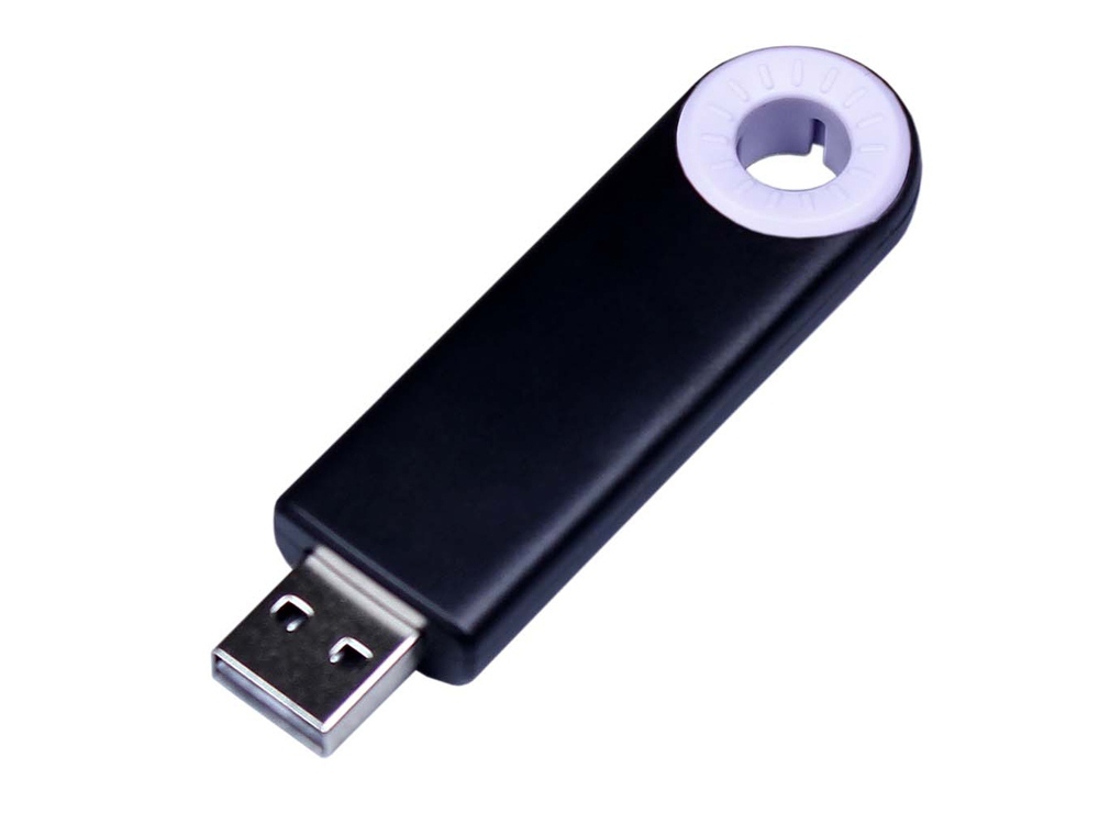 USB 2.0- флешка промо на 16 Гб прямоугольной формы, выдвижной механизм