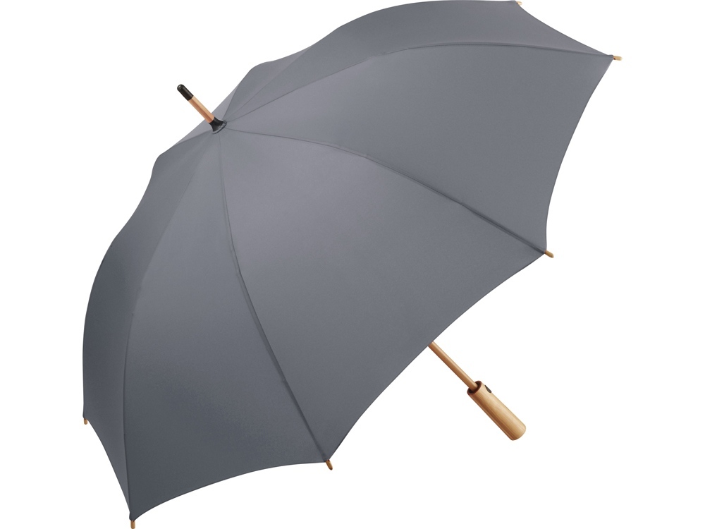 Зонт 7379  AC midsize bamboo umbrella ÖkoBrella  grey wS