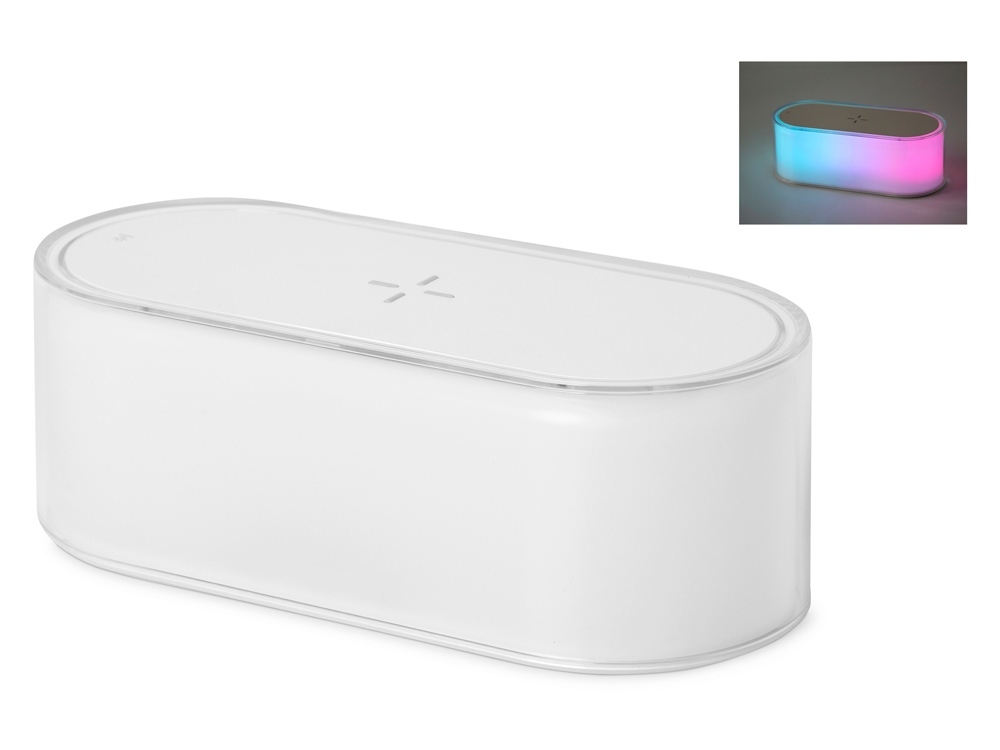 Ночник с беспроводной зарядкой и RGB подсветкой &quot;Miracle&quot;, 15 Вт, белый (Р)