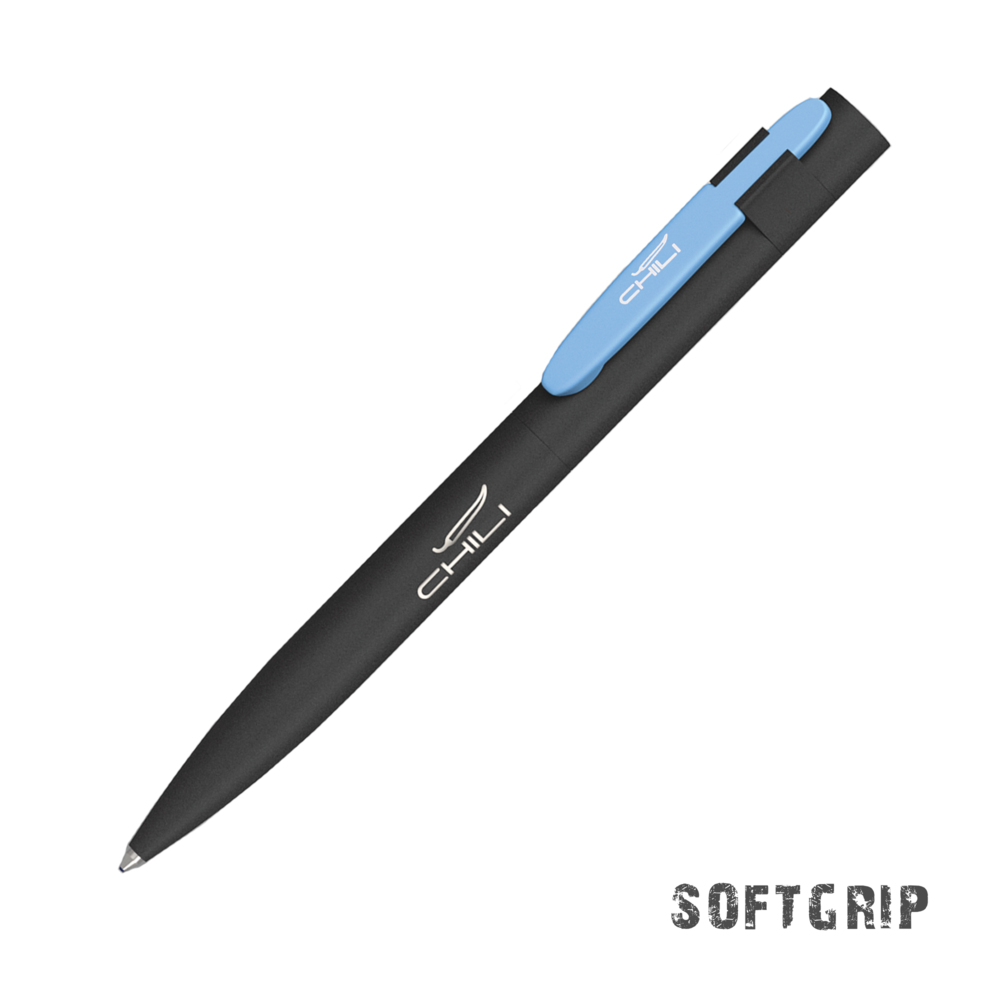 Ручка шариковая &quot;Lip SOFTGRIP&quot; черный с голубым
