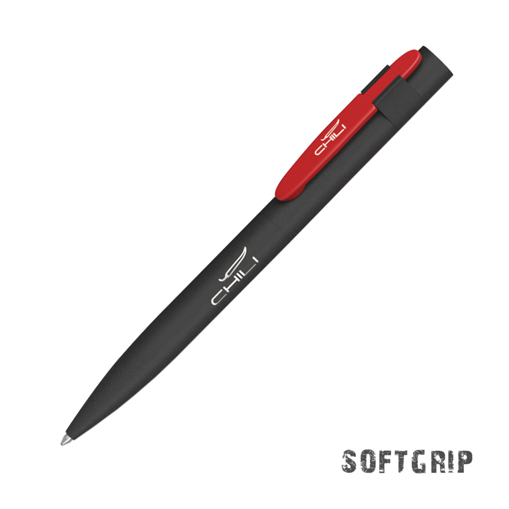 Ручка шариковая &quot;Lip SOFTGRIP&quot; черный с красным