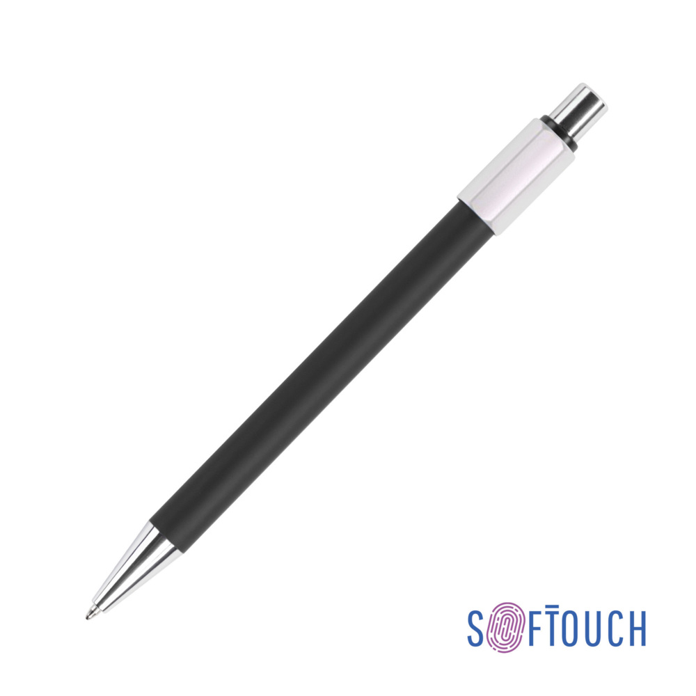Ручка шариковая &quot;Spin&quot; с 6ти-гранным спиннером, покрытие soft touch черный