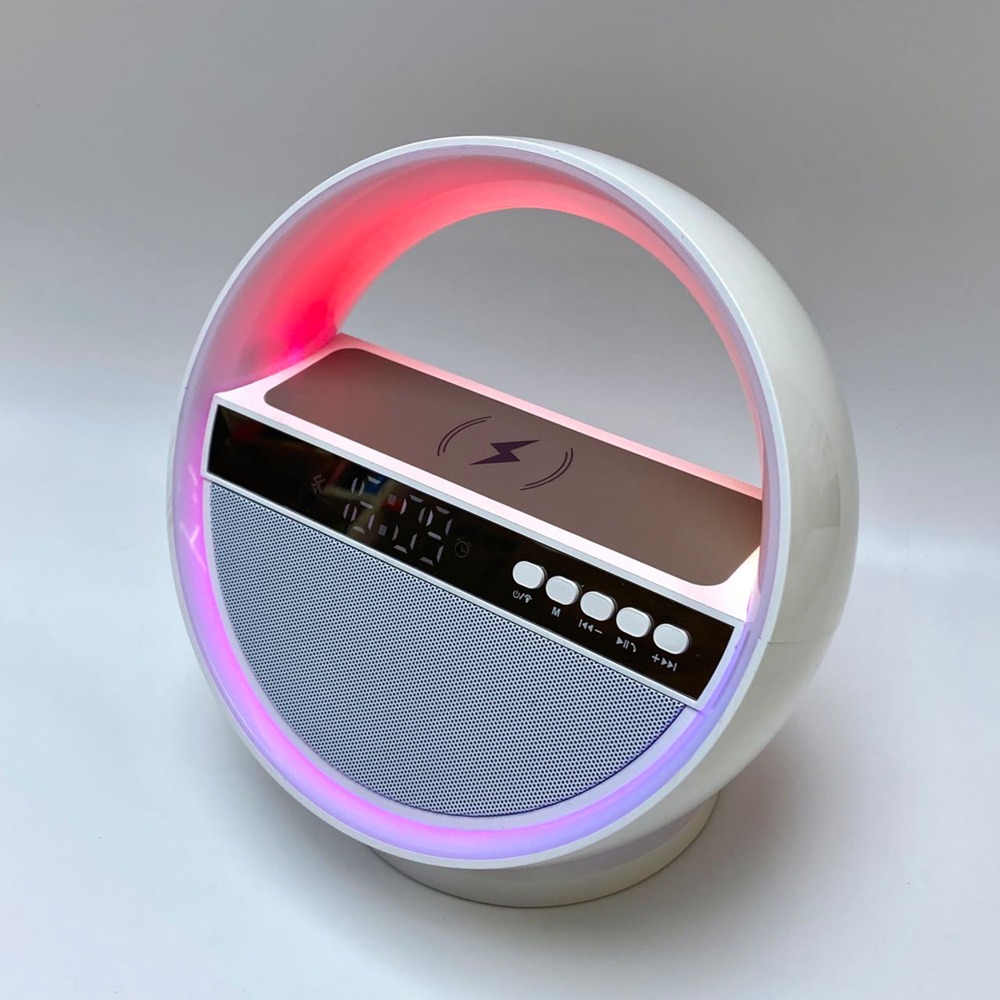 Bluetooth колонка &quot;Smart Orb&quot; 5Вт с беспроводным (15W) ЗУ, лампой, часами, FM радио